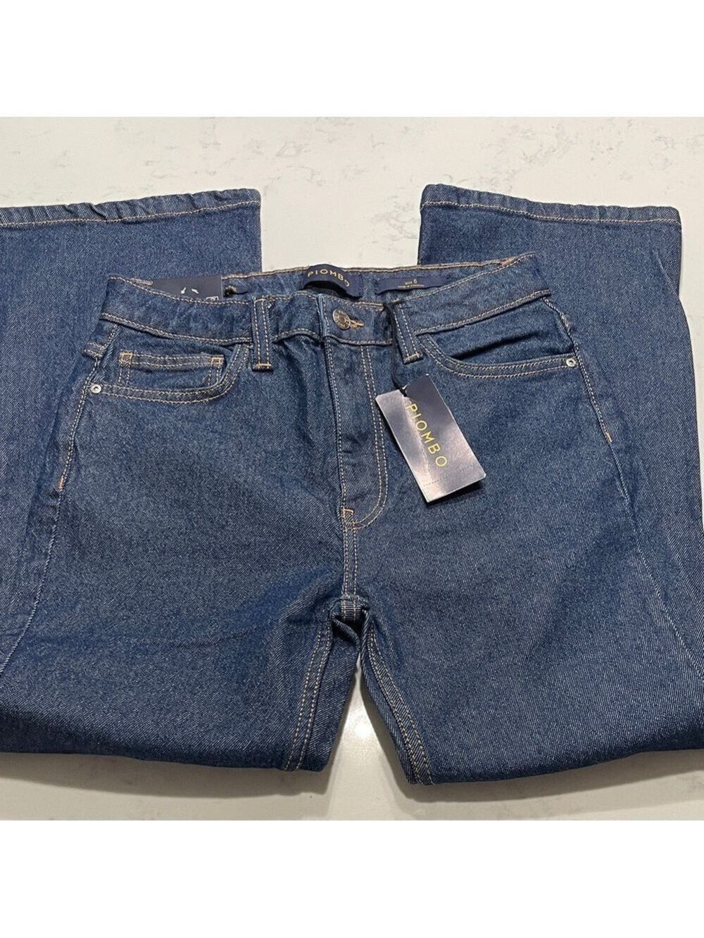NWT Piombo Classic Flare Denim Jeans Size 6 - Picture 2 of 11